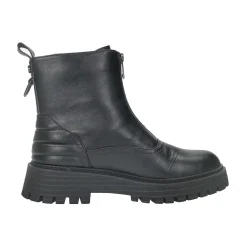 Anfibi con zip frontale.Tacco alto 4cm