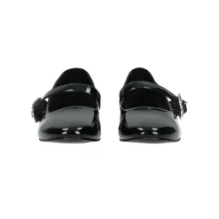 Ballerine con cinturino in strass.Tacco alto 3 cm