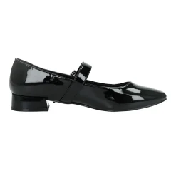 Ballerine con cinturino in strass.Tacco alto 3 cm