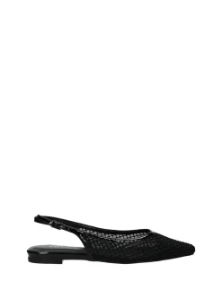 Ballerine in rete con strass