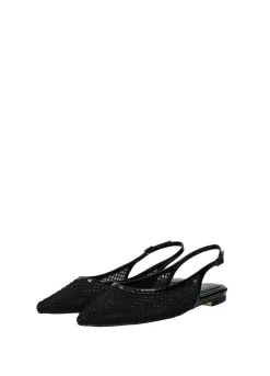 Ballerine in rete con strass