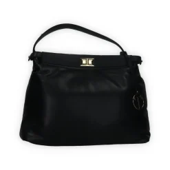 Borsa a secchiello con chiusura.