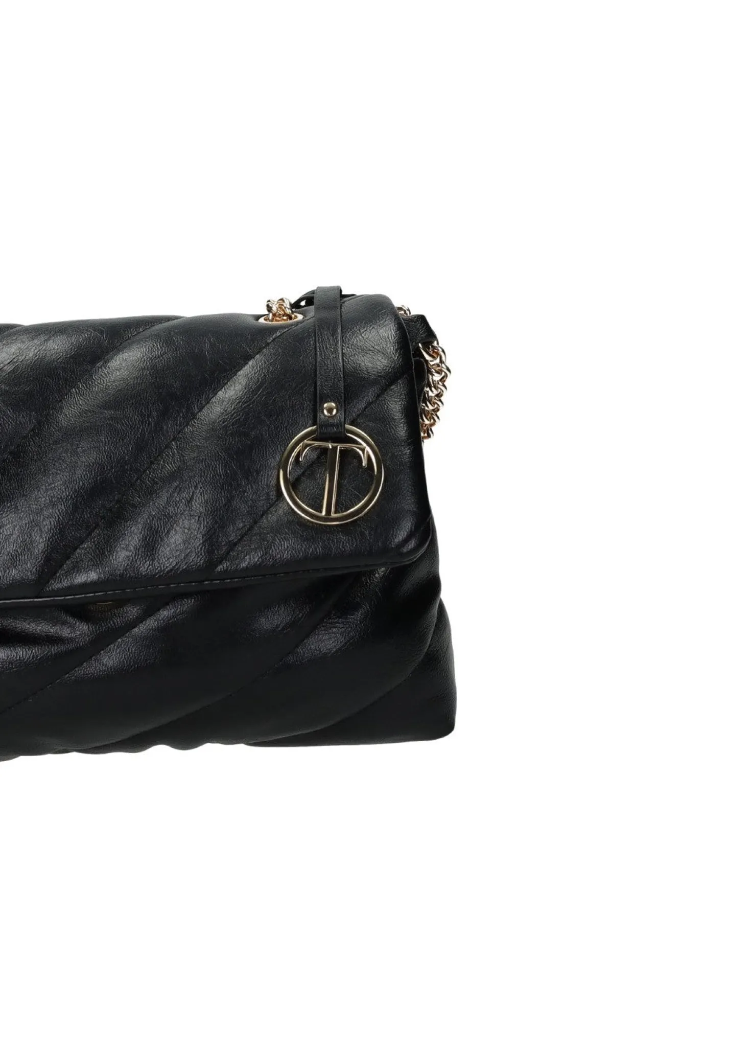 Borsa a tracolla con patta a chiusura.