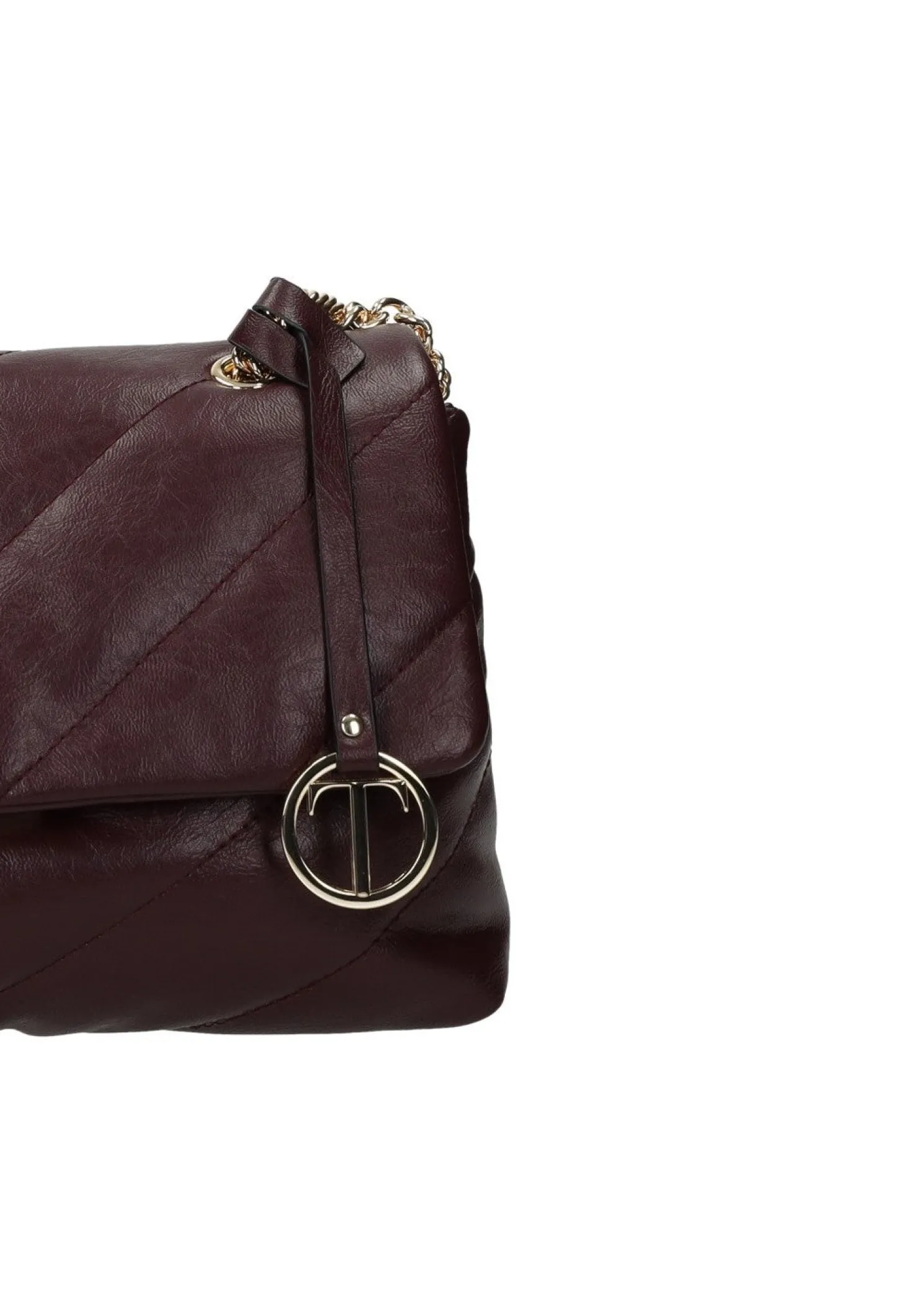 Borsa a tracolla con patta a chiusura.