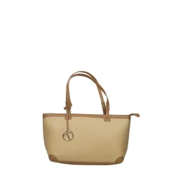 Borsa shopper con manico intrecciato