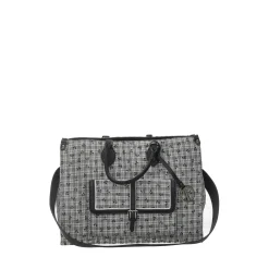 Borsa shopper con tasca esterna