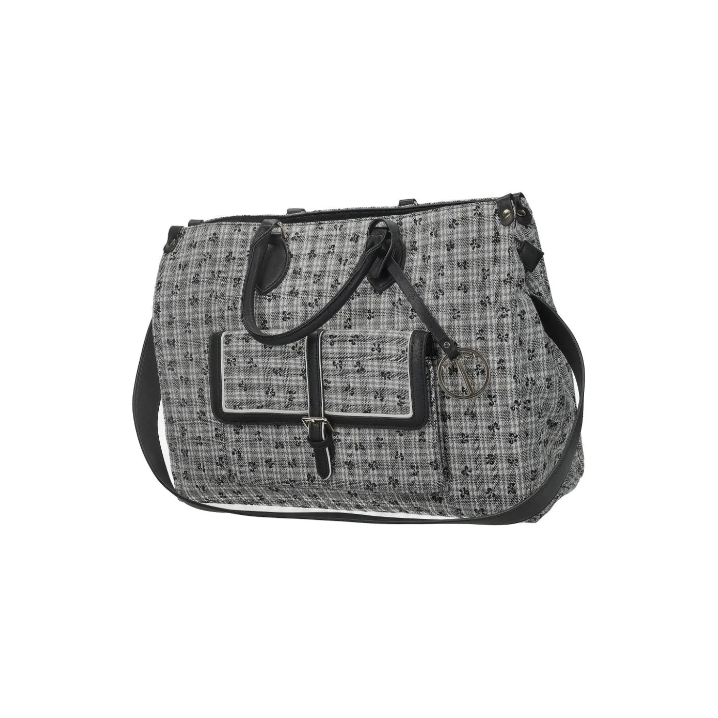 Borsa shopper con tasca esterna