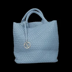 Borsa shopper in tessuto spalmato