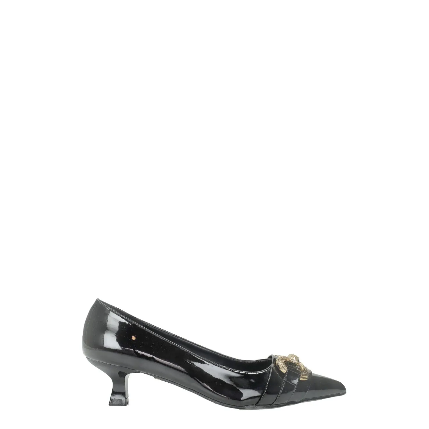 Décolleté con morsetto. Tacco alto 5.5cm