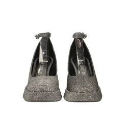 Décolleté glitterate. con punta squadrata e plateau. Made in Italy. Tacco alto 9cm
