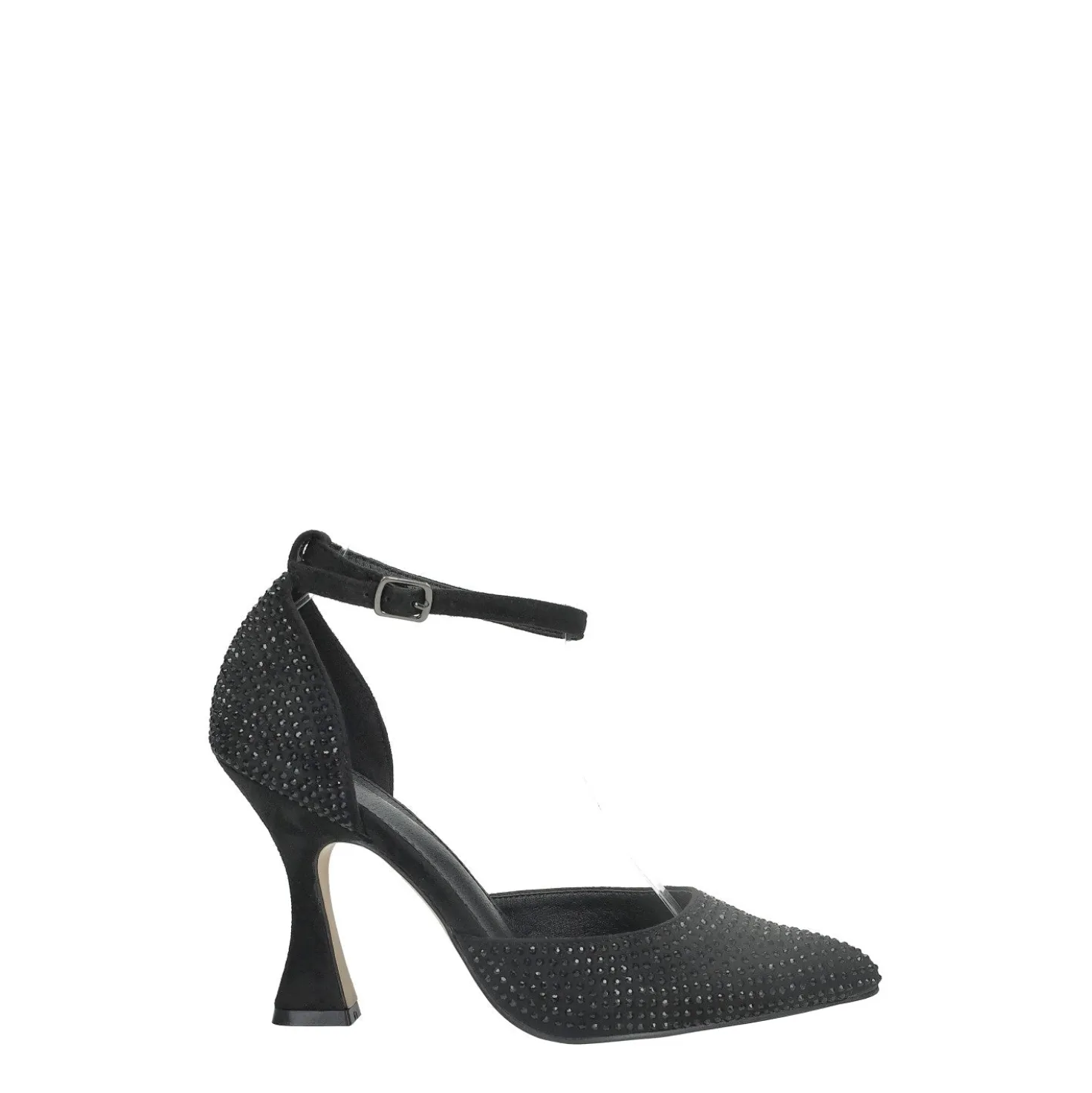 Décolleté ricoperte di strass.Tacco alto 10cm