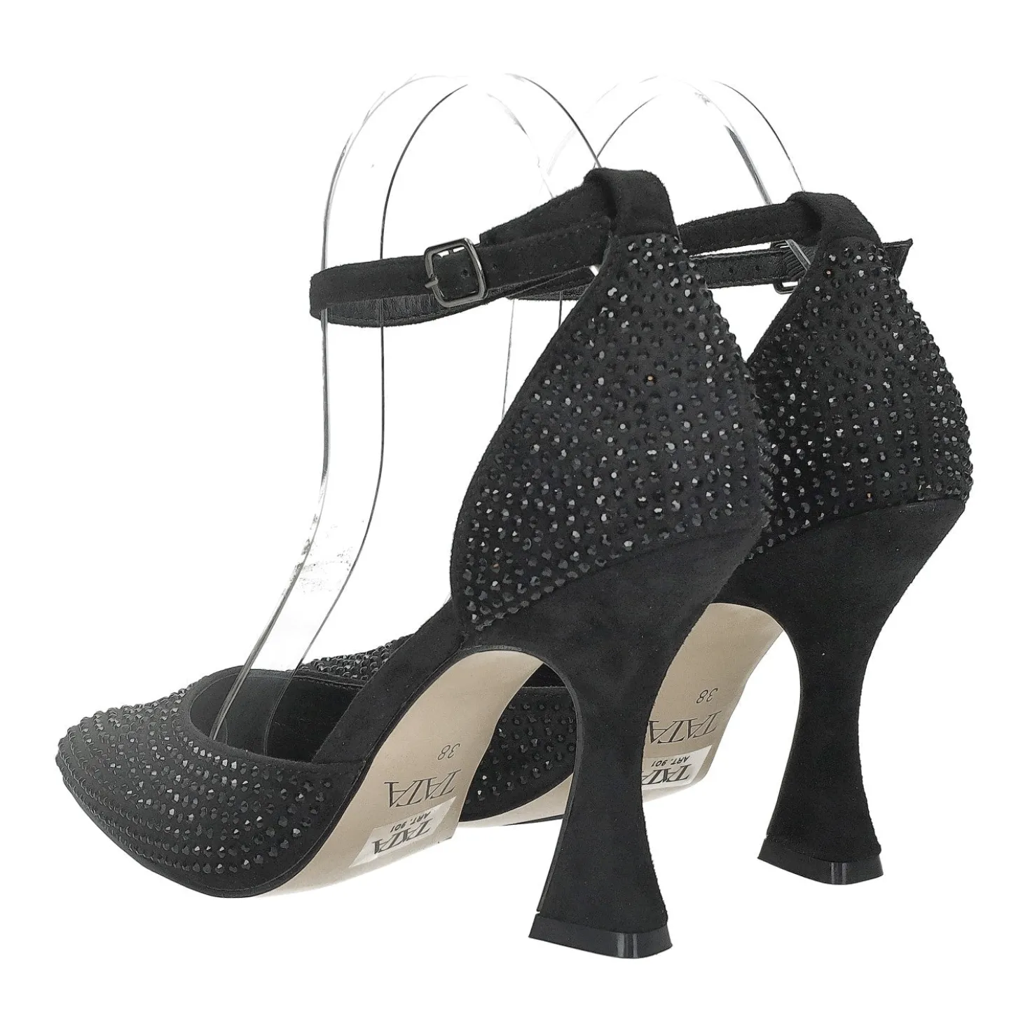 Décolleté ricoperte di strass.Tacco alto 10cm