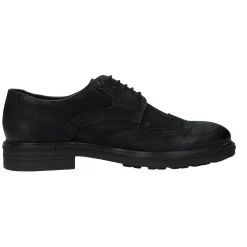 Derby semi brogue in vera pelle