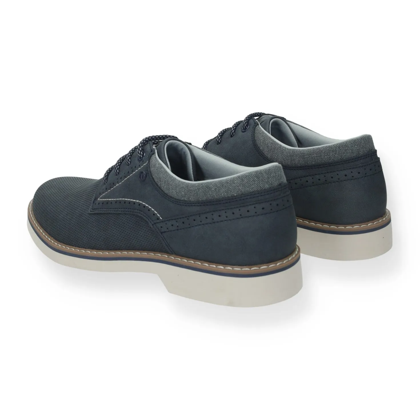 Derby semi brogue.sottopiede in Memory Active