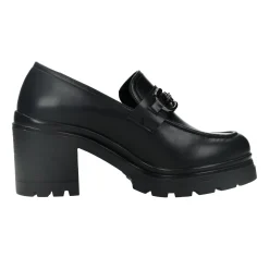Mocassini donna con morsetto. Tacco alto 6 cm