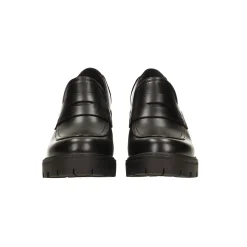 Pumps mocassino con tacco largo alto 7cm