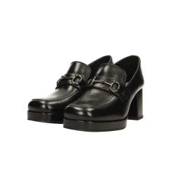 Pumps mocassino in vera pelle. Tacco alto 7cm