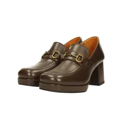 Pumps mocassino in vera pelle. Tacco alto 7cm