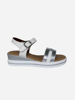 Sandali con doppia fascia. Made in Italy. Tacco alto 6cm