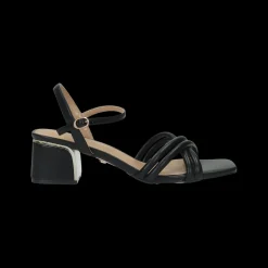 Sandali con fascia tubolare intrecciata. Tacco alto 6cm