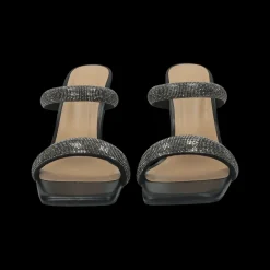 Sandali con listini in strass. Tacco alto 9cm