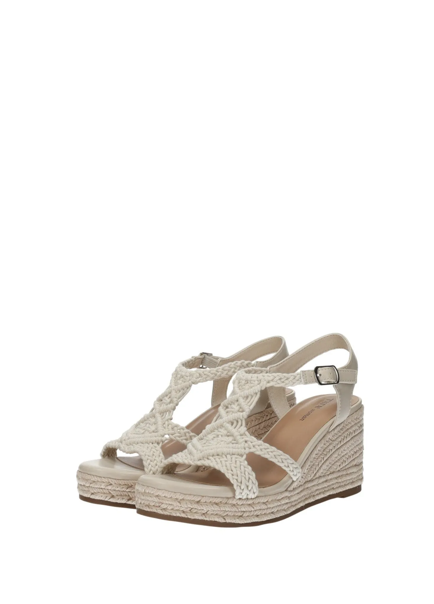 Sandali con zeppa in corda
