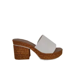 Sandali con zeppa.Tacco alto 10cm . Made in Italy