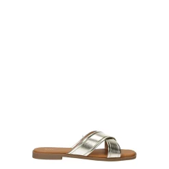 Sandali flat con listini in strass