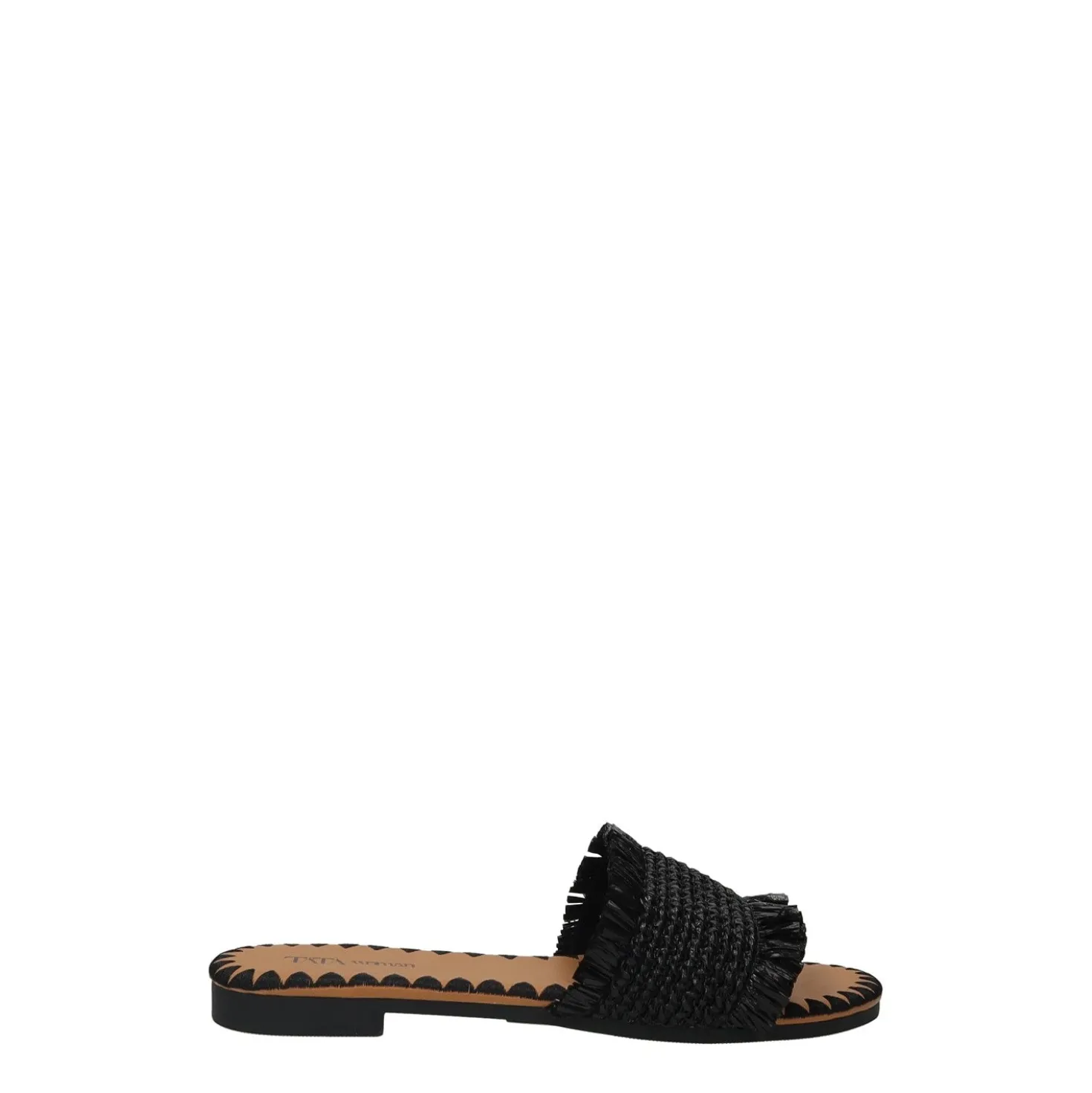 Sandali flat con taglio svasato