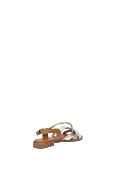 Sandali multicolor in vera pelle