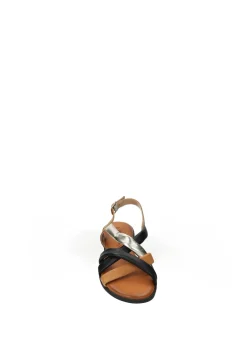 Sandali multicolor in vera pelle