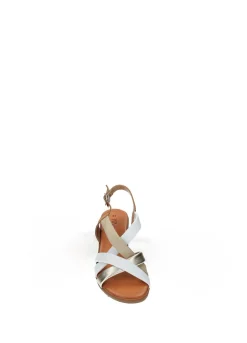 Sandali multicolor in vera pelle