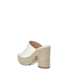 Sandali zeppa tacco in corda