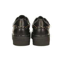 Sneakers con borchie e inserto leopardato