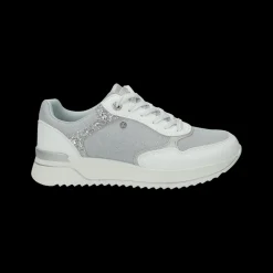 Sneakers con contrasto in glitter.