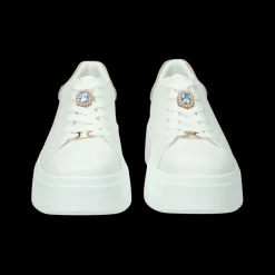 Sneakers con gioiello.Tacco alto 3cm