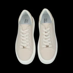 Sneakers con inserti in tessuto.Tacco alto 5cm