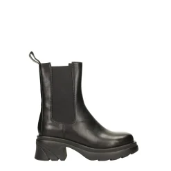 Stivaletti chelsea panna. con tacco alto 6cm