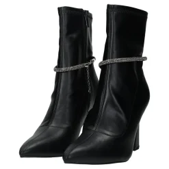 Stivaletti con cordino in strass.Tacco alto 9cm