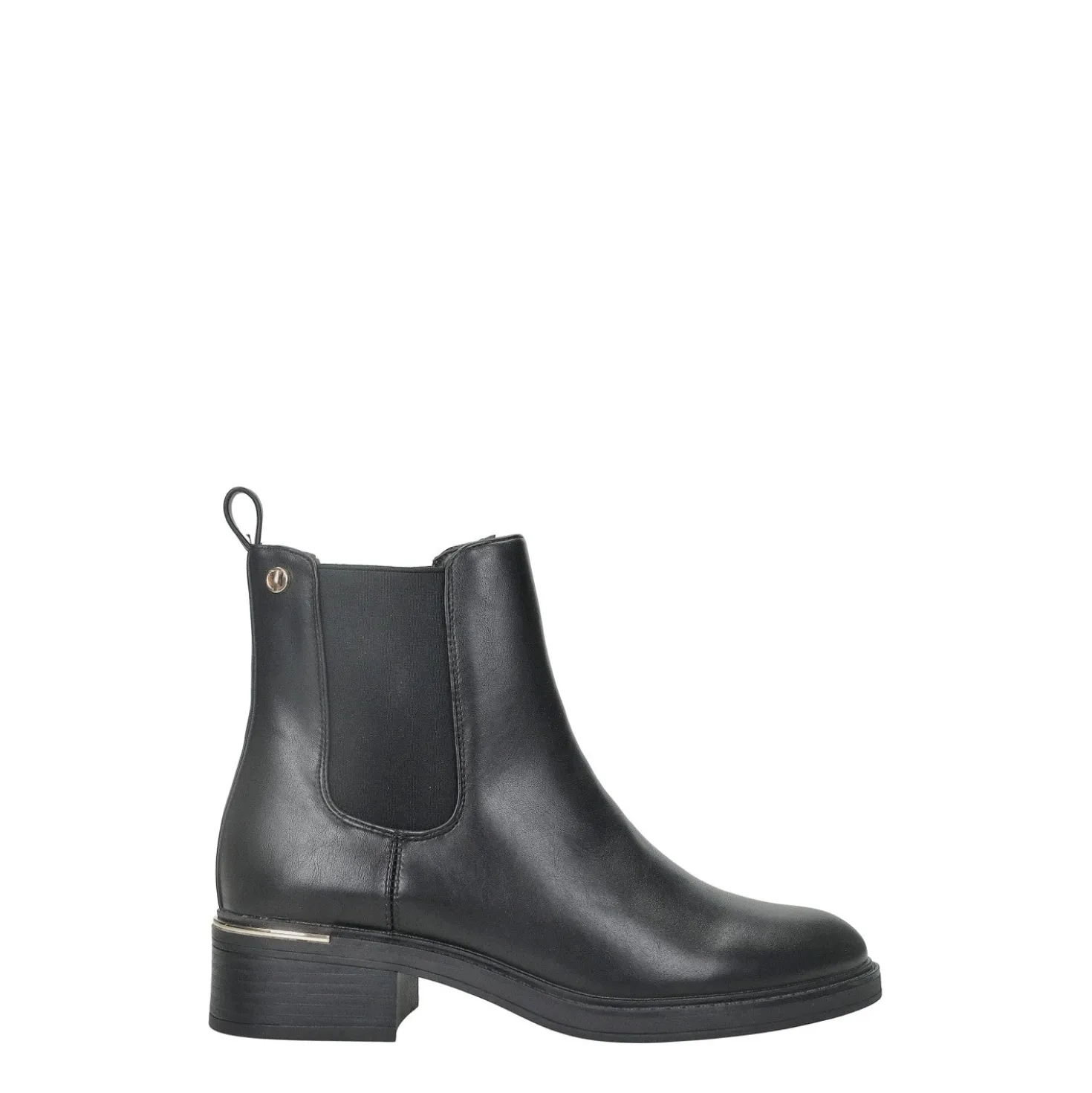 Stivaletti con dettaglio metallizzato.Tacco alto 4cm