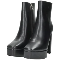 Stivaletti con punta squadrata e plateau. Tacco alto 12cm