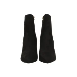 Stivaletti scamosciati con tacco dorato alto 10cm