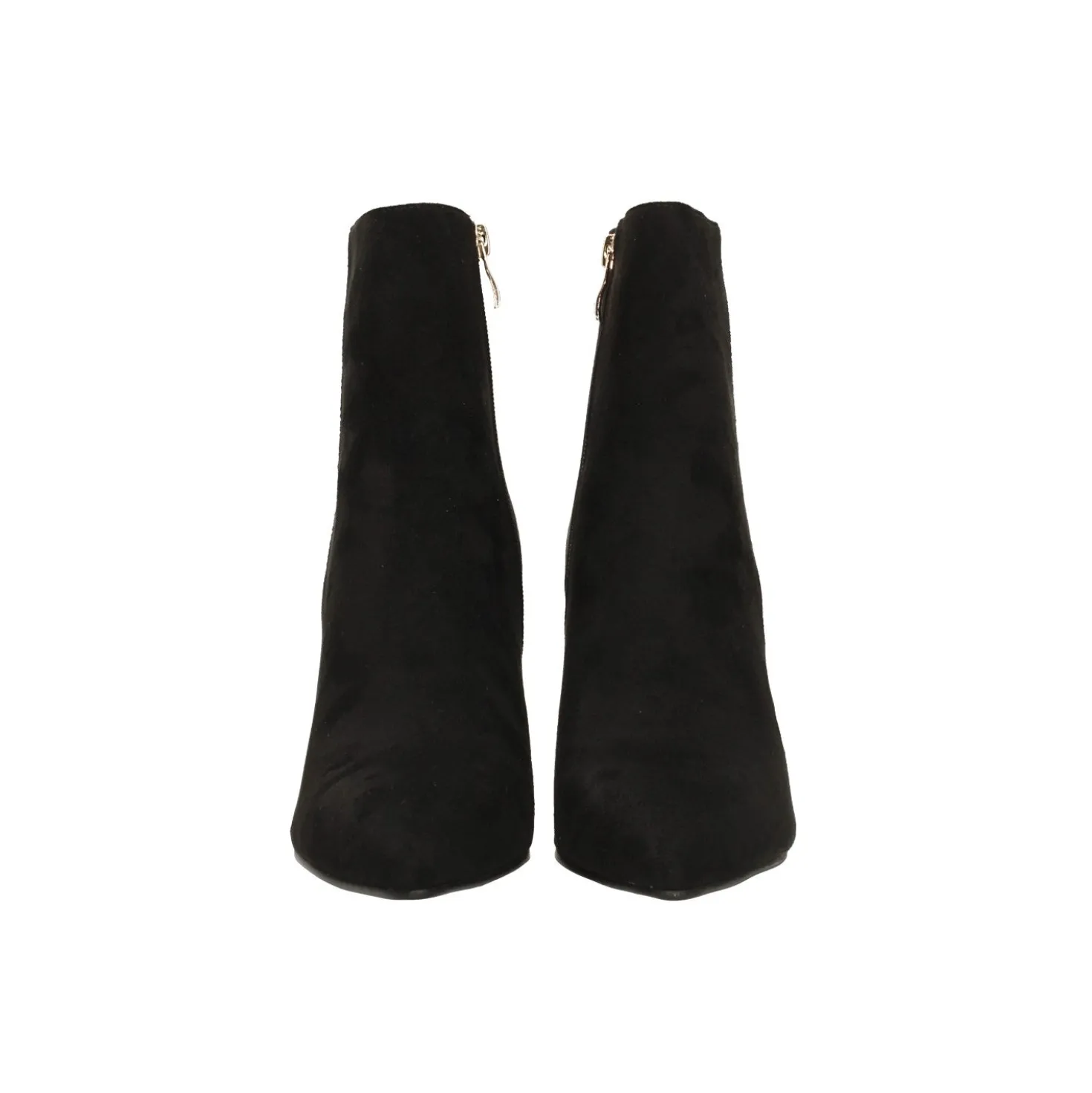 Stivaletti scamosciati con tacco dorato alto 10cm