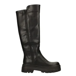 Stivali platform con suola in gomma. Tacco alto 5cm